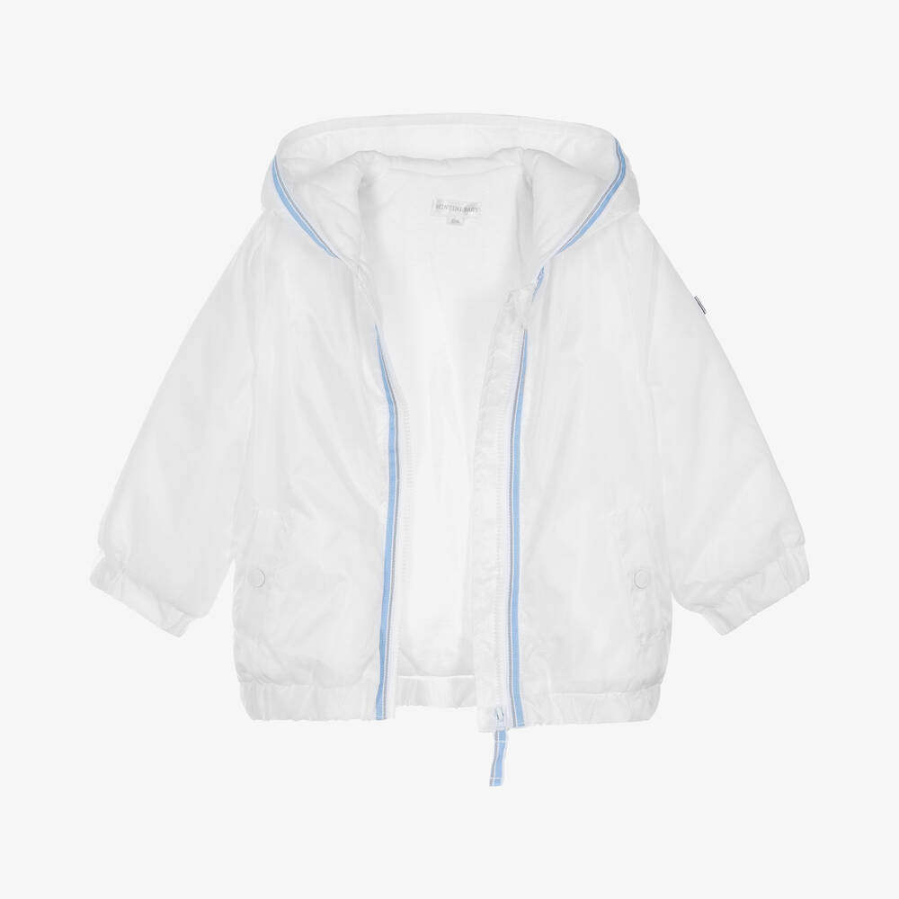 Mintini Baby-Baby Boys White Ripstop Jacket | Childrensalon Outlet