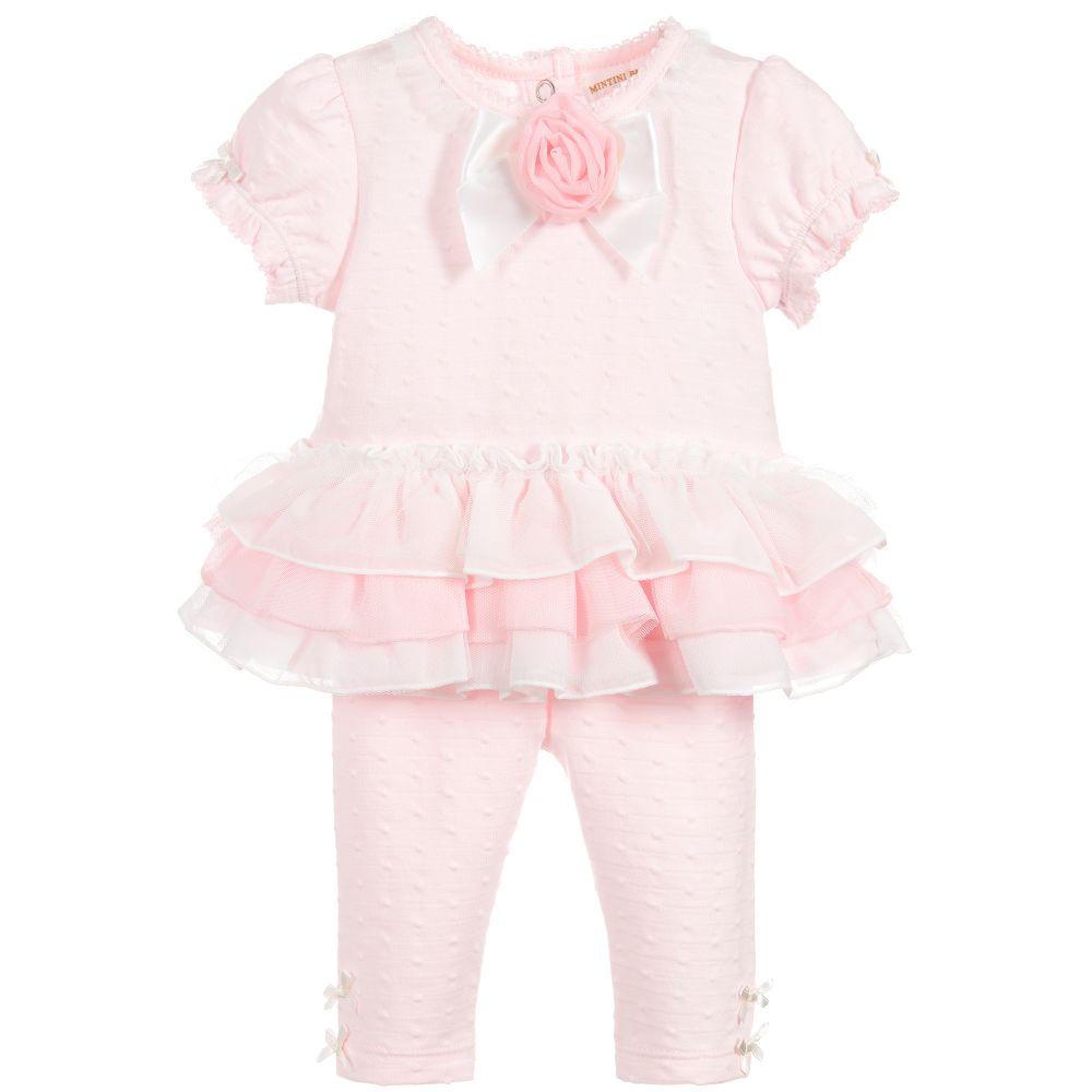 Mintini Baby - Baby Girls Cotton 2 Piece Set | Childrensalon