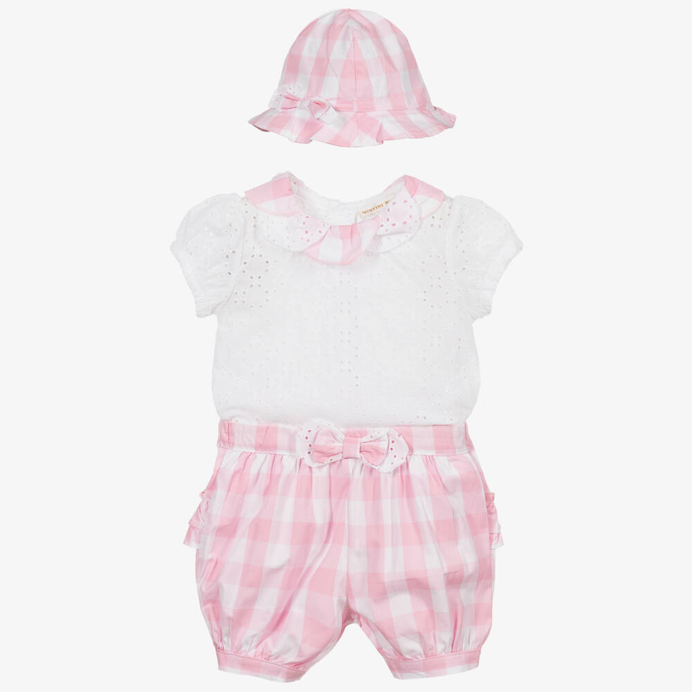 Mintini Baby-Baby Girls Cotton Shorts Set | Childrensalon Outlet