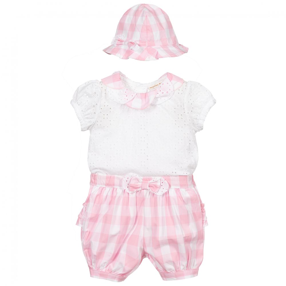 Mintini Baby - Baby Girls Cotton Shorts Set | Childrensalon