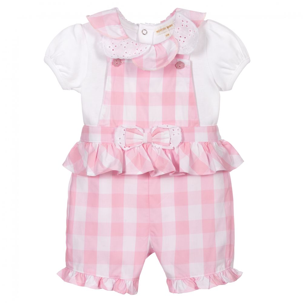 Baby girl store dungaree set