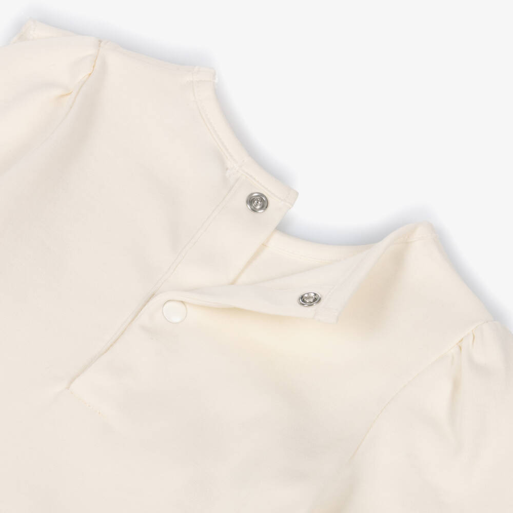 Mintini Baby-Baby Girls Ivory & Pink Heart Leggings Set | Childrensalon Outlet