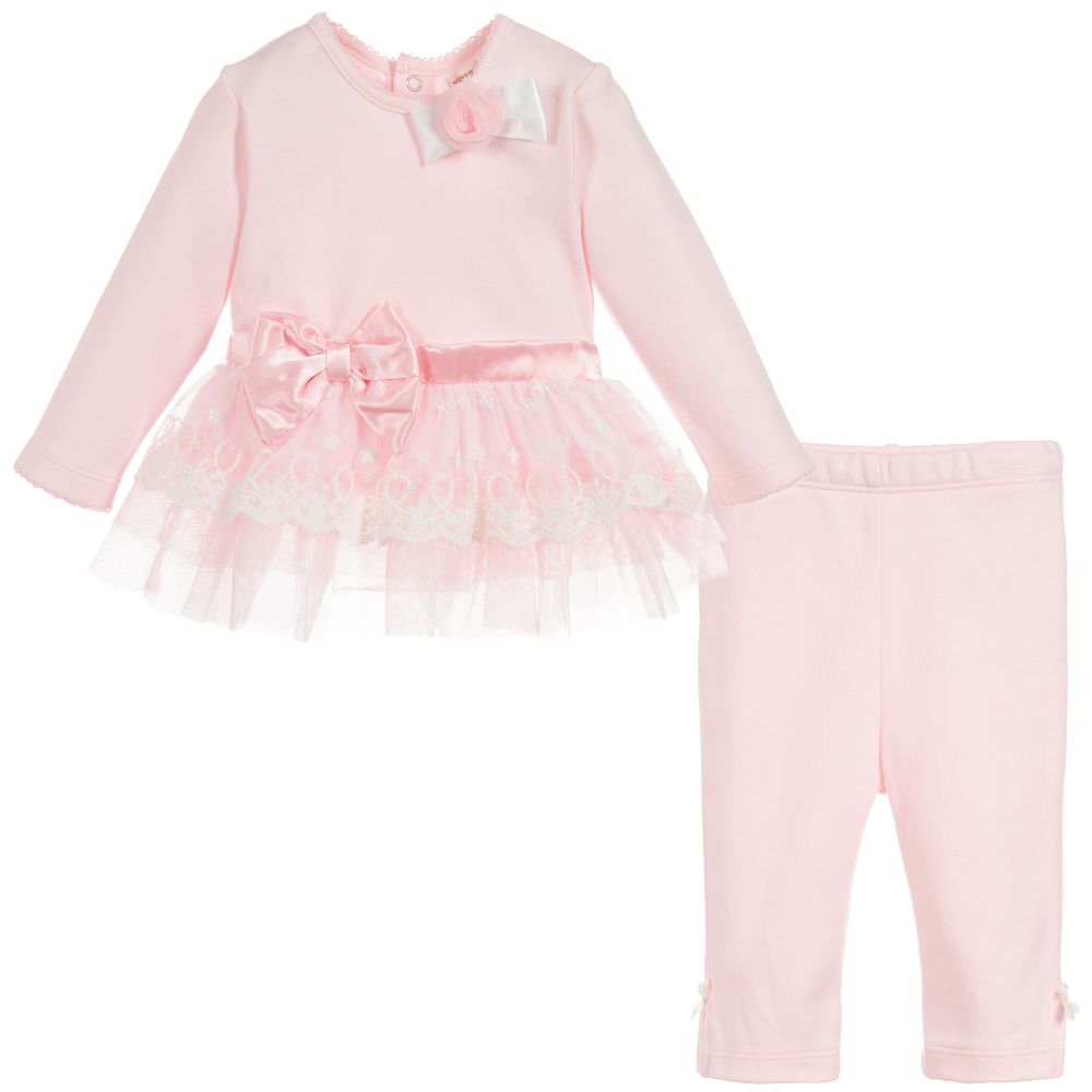 Mintini Baby Baby Girls Pink 2 Piece Outfit Childrensalon Outlet