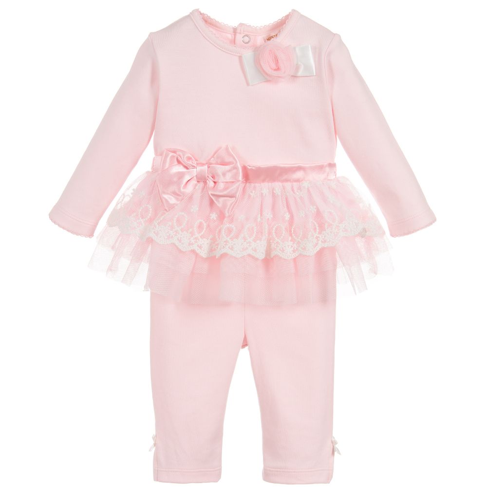 Mintini Baby - Baby Girls Pink 2 Piece Outfit | Childrensalon