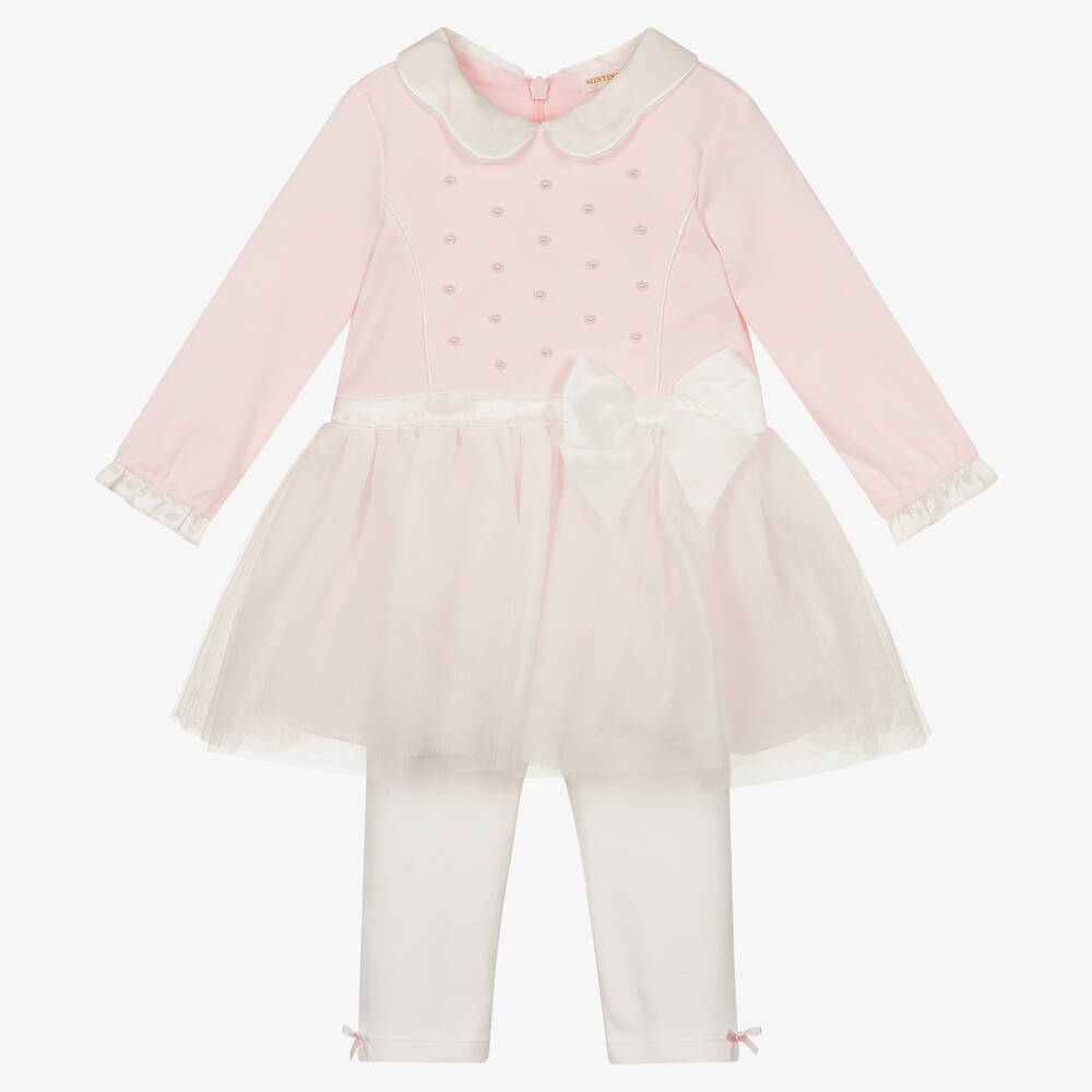 Mintini Baby-Baby Girls Pink Cotton Dress Set | Childrensalon Outlet