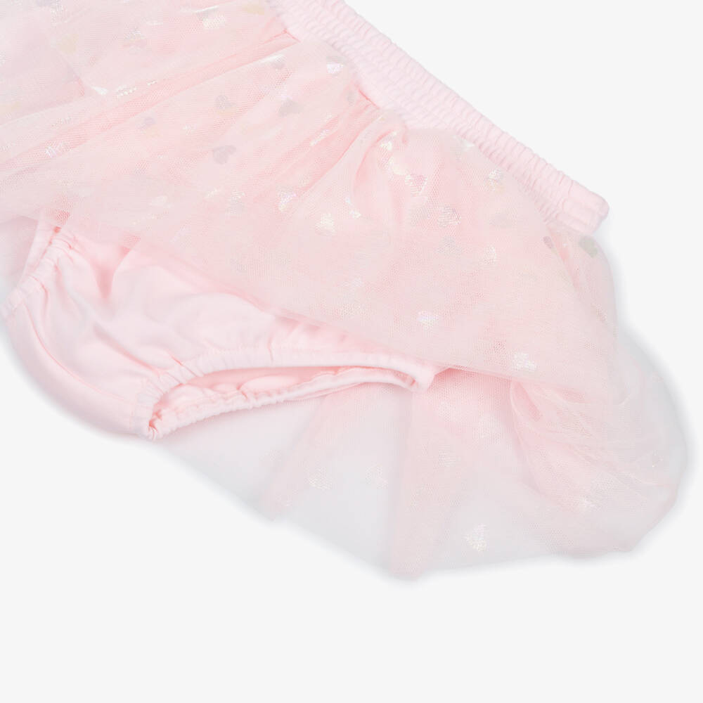 Mintini Baby-Baby Girls Pink Cotton Jersey Top & Tulle Skirt Set | Childrensalon Outlet