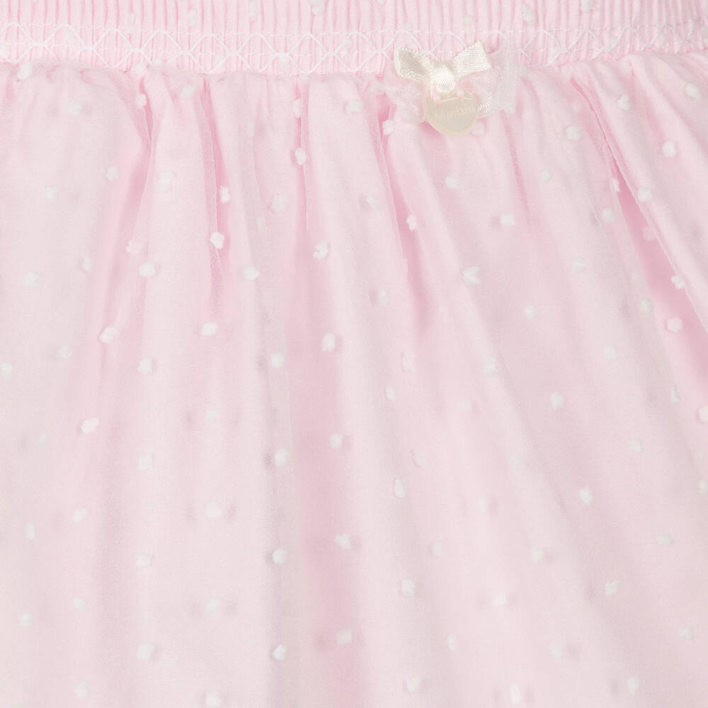 Mintini Baby-Baby Girls Pink Cotton & Organza Dress | Childrensalon Outlet