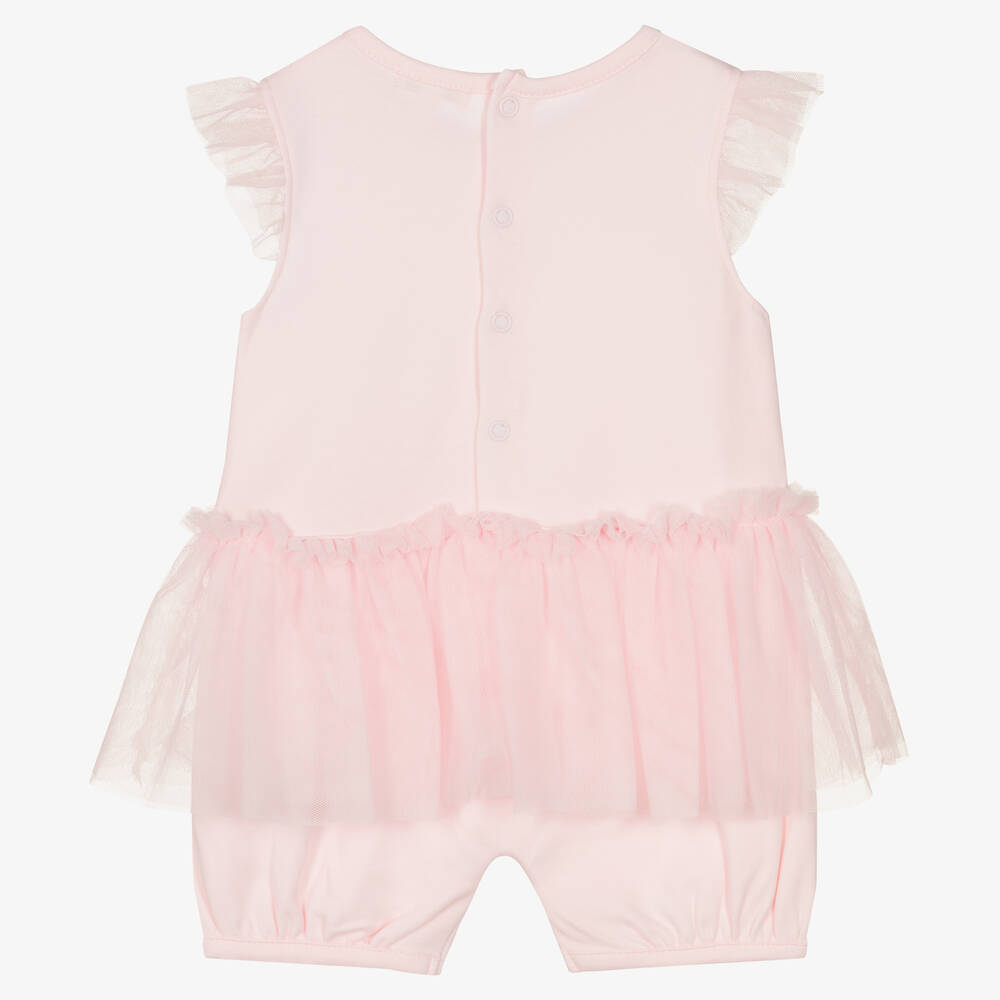Mintini Baby-Baby Girls Pink Cotton Shortie | Childrensalon Outlet