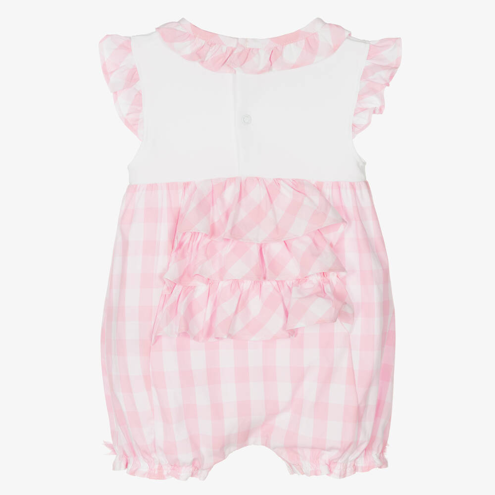 مينتيني بيبي-Baby Girls Pink Cotton Shortie | Childrensalon Outlet