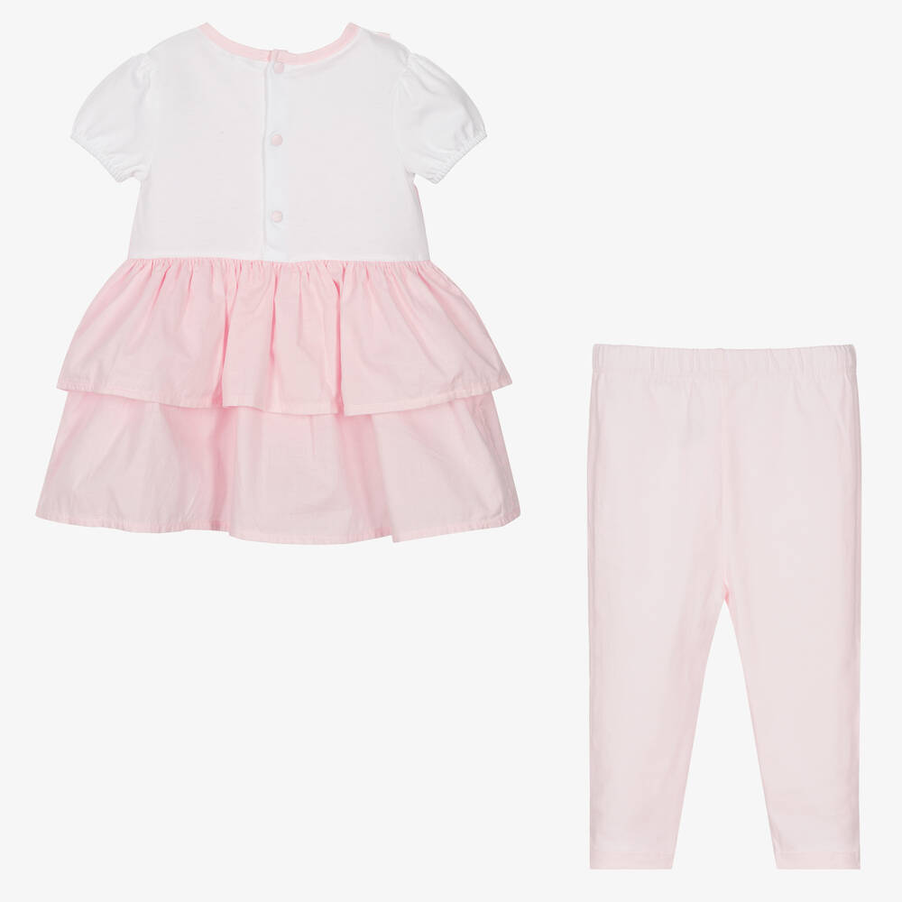 Mintini Baby Baby Girls Pink Dress & Leggings Set Childrensalon Outlet