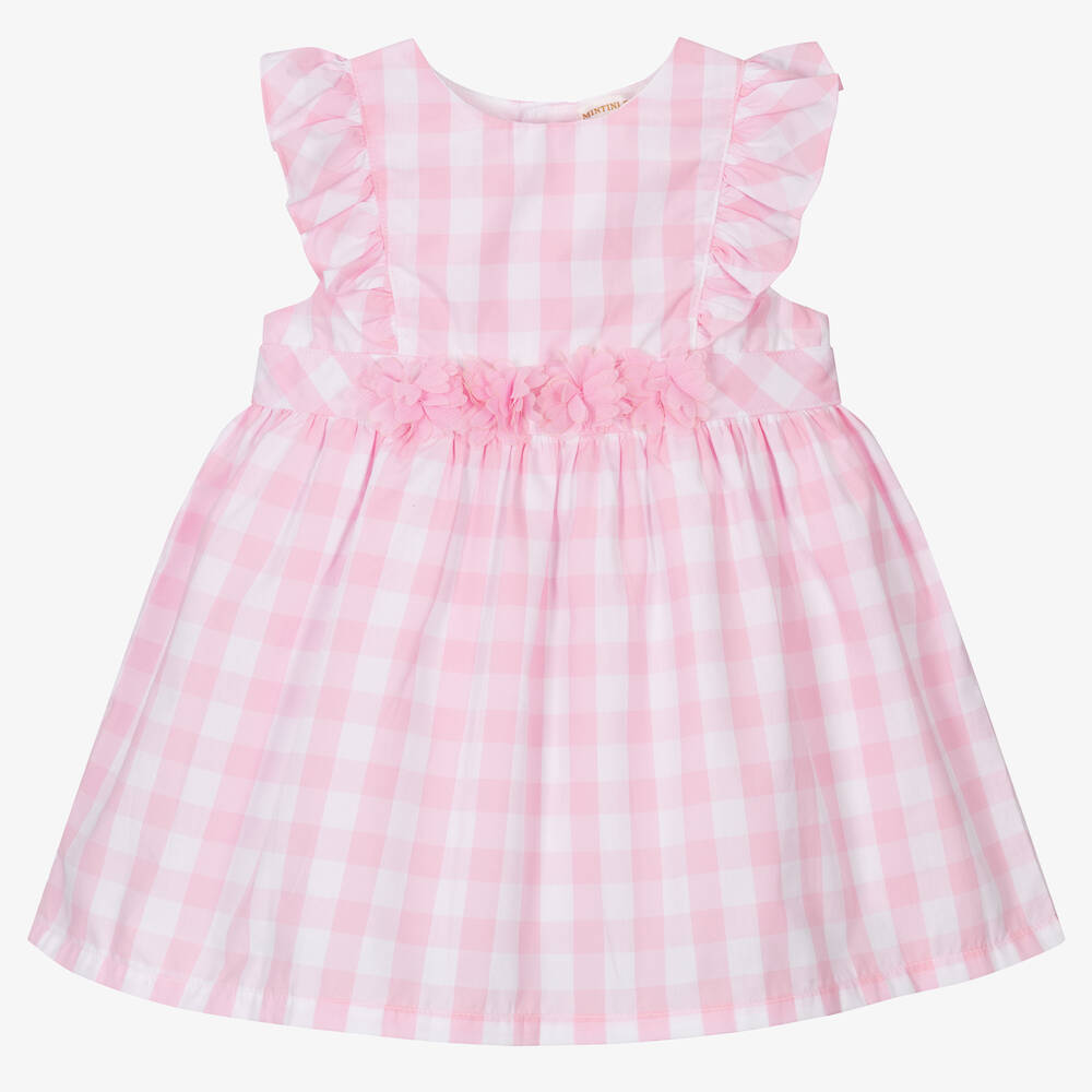 Pink gingham baby hotsell dress