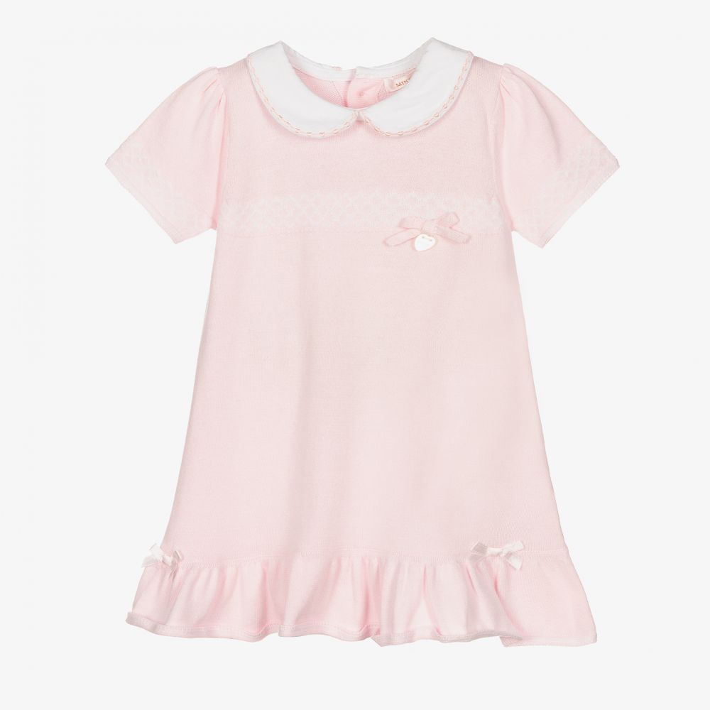 Mintini Baby - Baby Girls Pink Knit Dress Set | Childrensalon