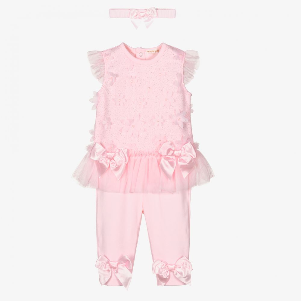 Baby Girls Pink Leggings Set
