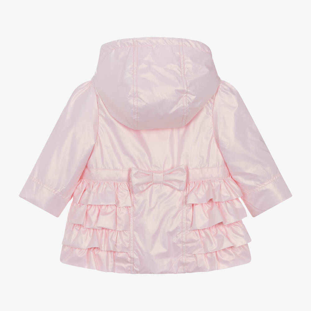 Mintini Baby-Baby Girls Pink Padded Bow Jacket | Childrensalon Outlet