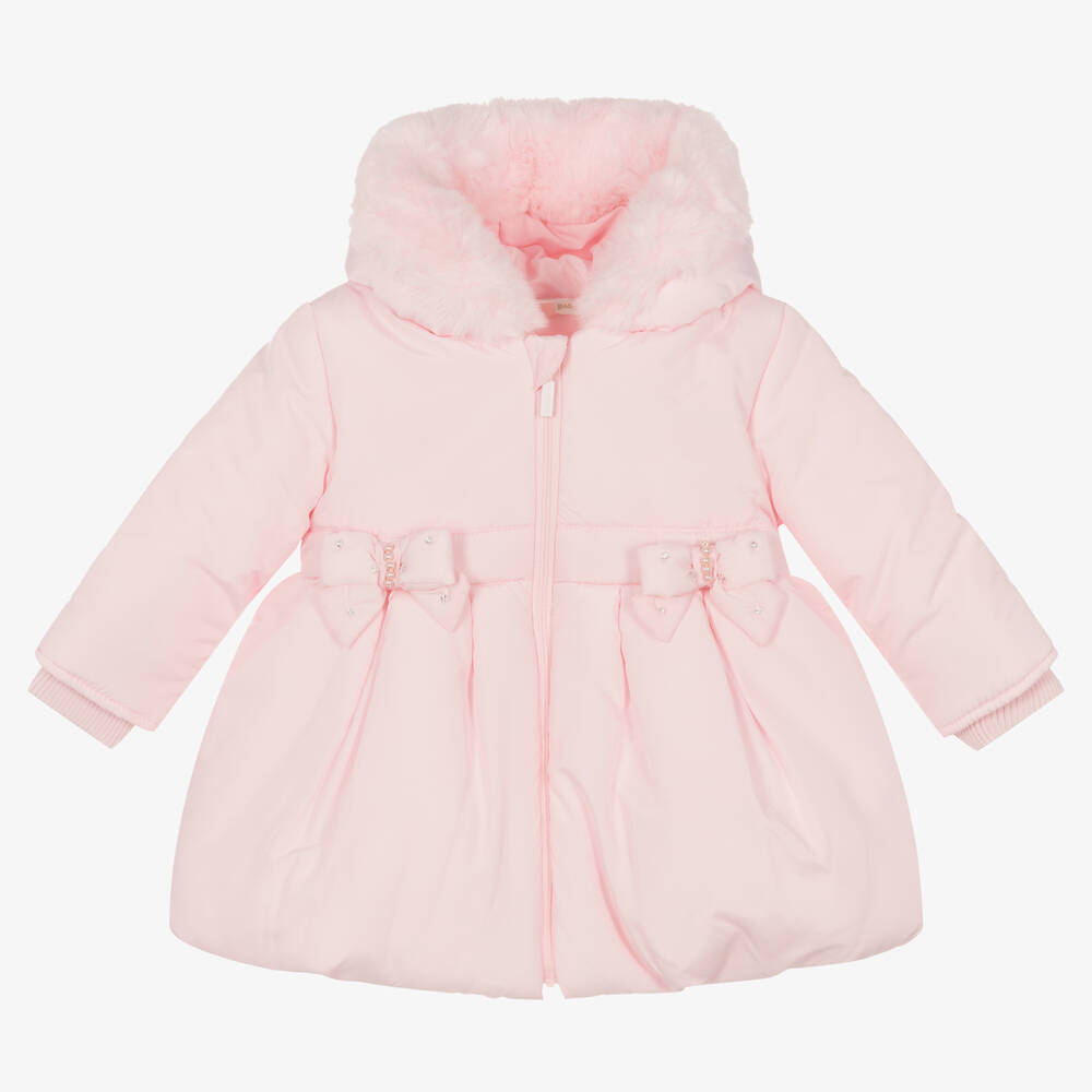 Mintini Baby - Baby Girls Pink Padded Coat | Childrensalon