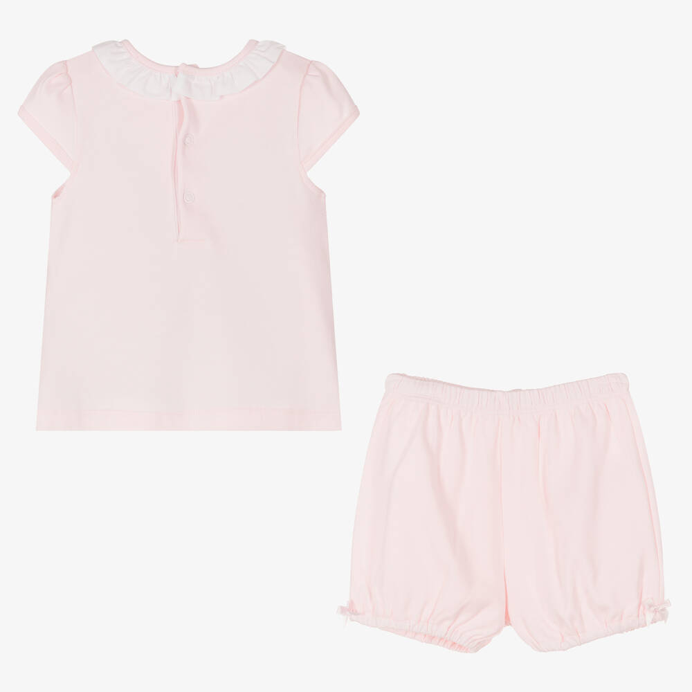 Mintini Baby-Baby Girls Pink Shorts Set | Childrensalon Outlet