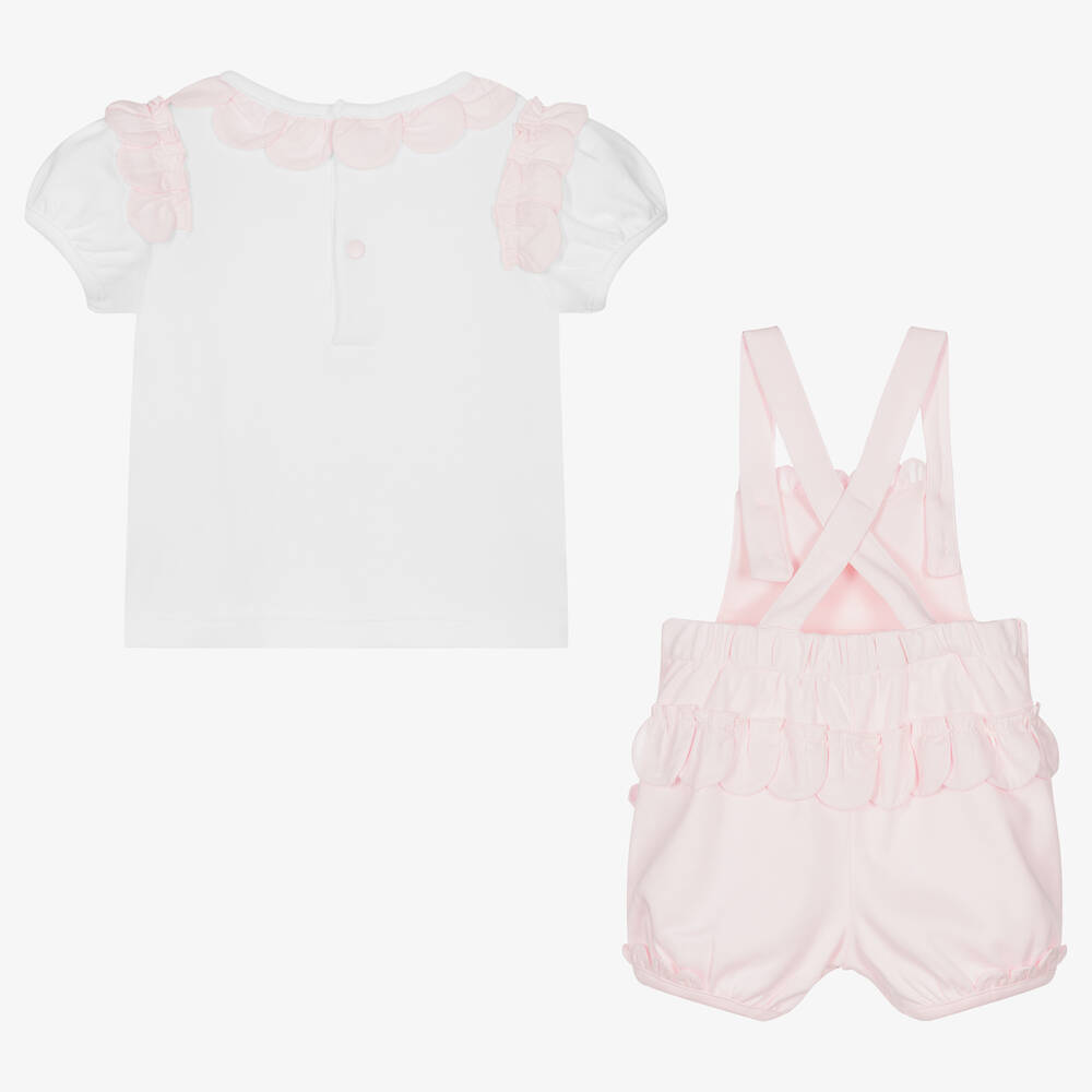 Mintini Baby-Baby Girls Pink Shorts Set | Childrensalon Outlet