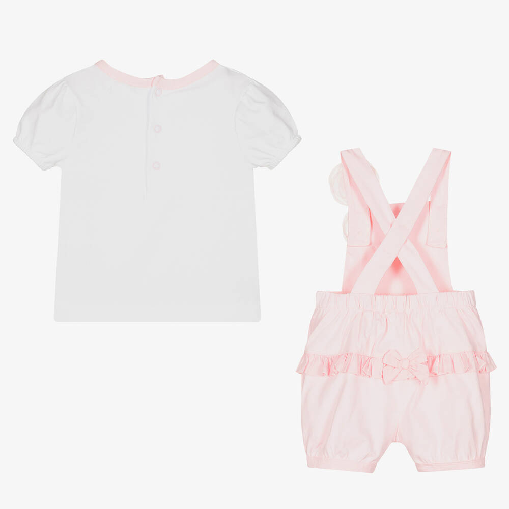 Mintini Baby-Baby Girls Pink Shorts Set | Childrensalon Outlet