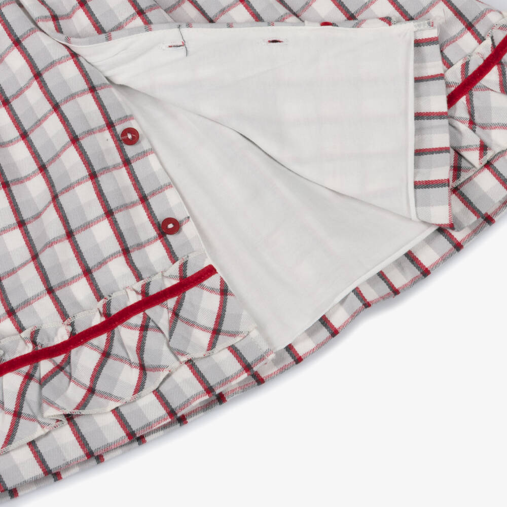 Mintini Baby-Baby Girls Red & Grey Check Top & Leggings Set  | Childrensalon Outlet