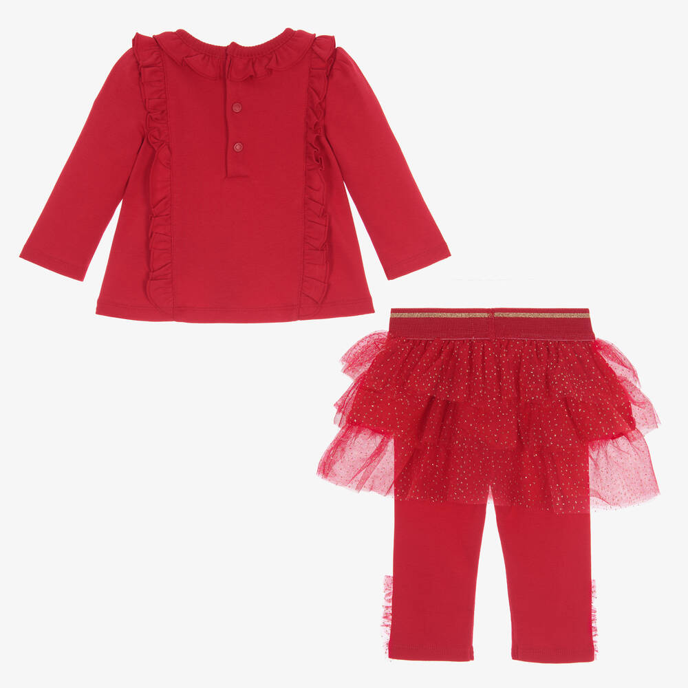 Mintini Baby Baby Girls Red Leggings Set Childrensalon Outlet