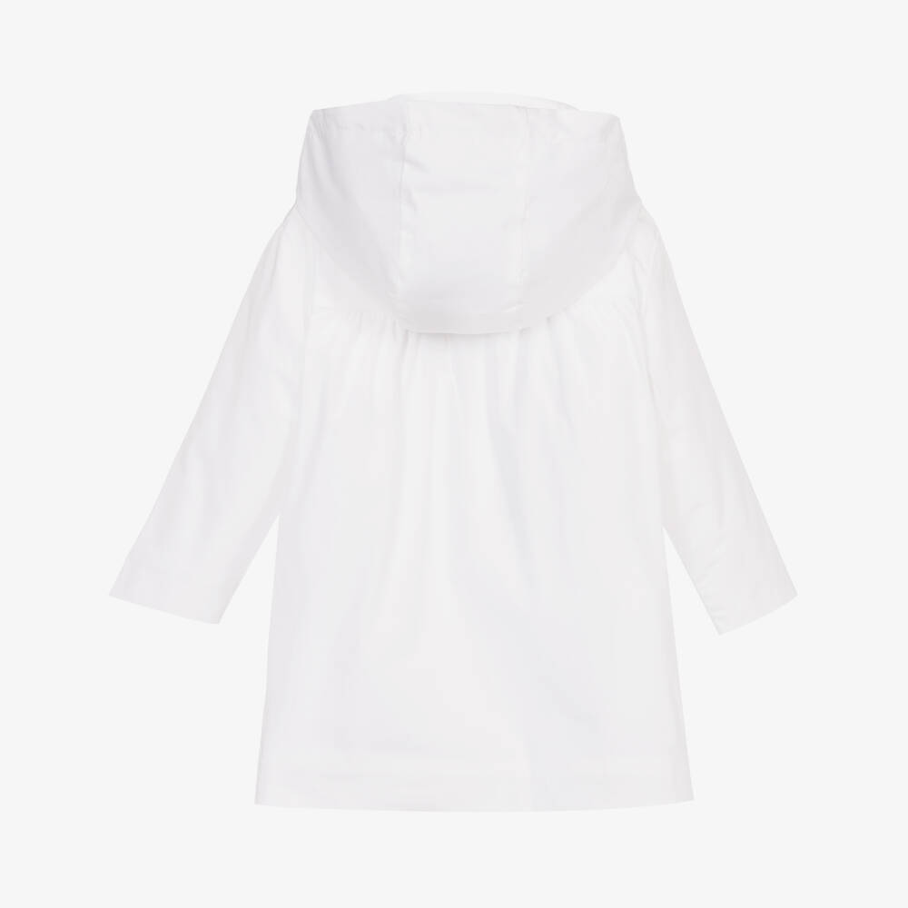 Mintini Baby-Baby Girls White Cotton Jacket | Childrensalon Outlet