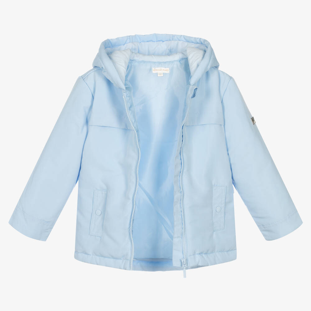 Mintini Baby-Boys Blue Hooded Jacket | Childrensalon Outlet