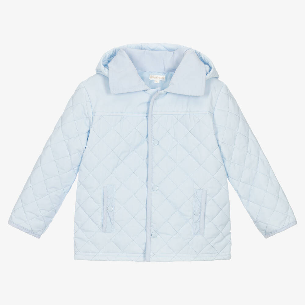 Mintini Baby - Boys Blue Quilted Jacket | Childrensalon