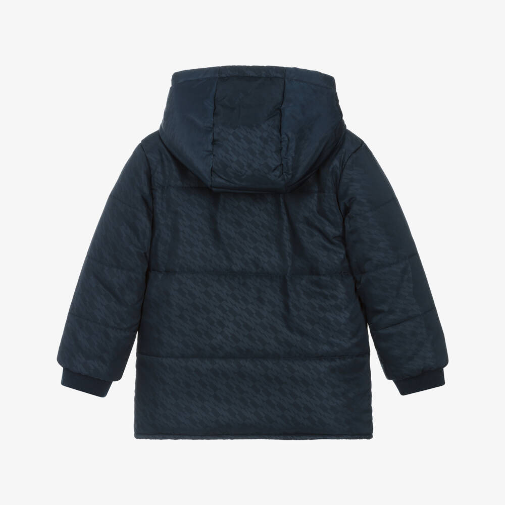 Mintini Baby-Boys Reversible Blue Hooded Jacket | Childrensalon Outlet