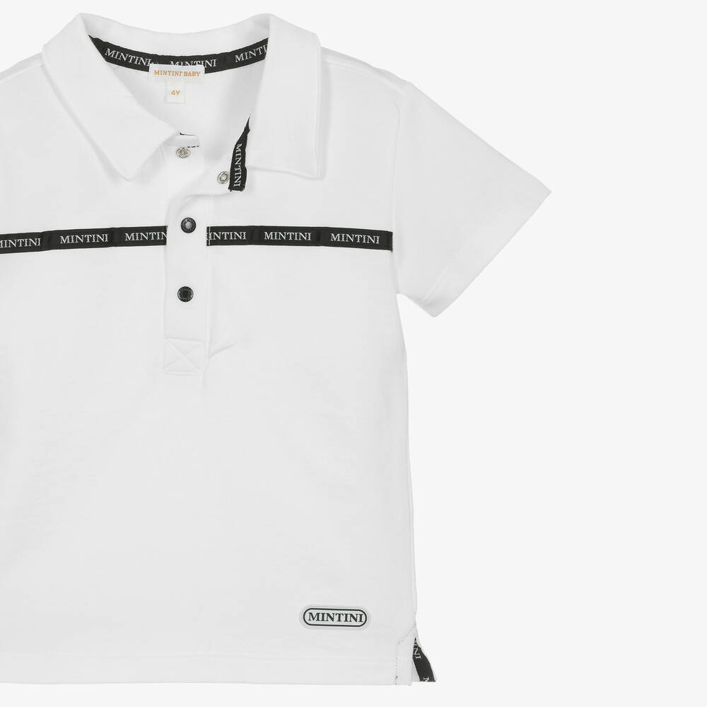 Mintini Baby-Boys White Cotton Trouser Set | Childrensalon Outlet