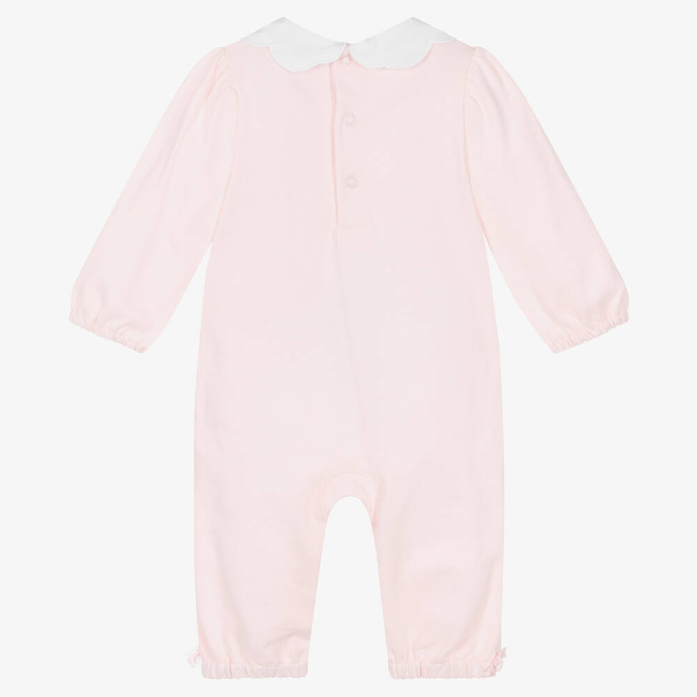 Mintini Baby-Girls Pink Cotton Babysuit | Childrensalon Outlet