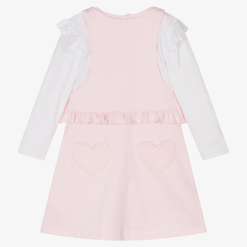 Mintini Baby-Girls Pink Cotton Dress Set | Childrensalon Outlet