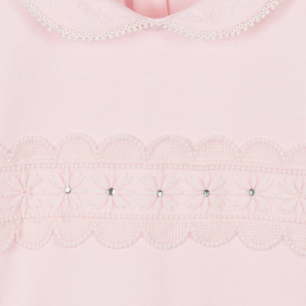 Mintini Baby-Girls Pink Cotton Leggings Set | Childrensalon Outlet