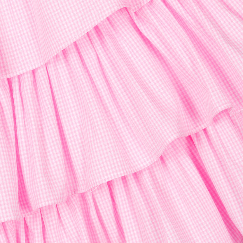 Mintini Baby-Girls Pink Gingham Cotton Leggings Set | Childrensalon Outlet