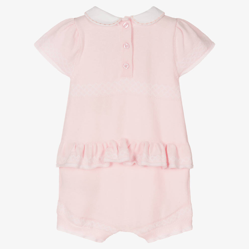 Mintini Baby-Girls Pink Knitted Shortie | Childrensalon Outlet