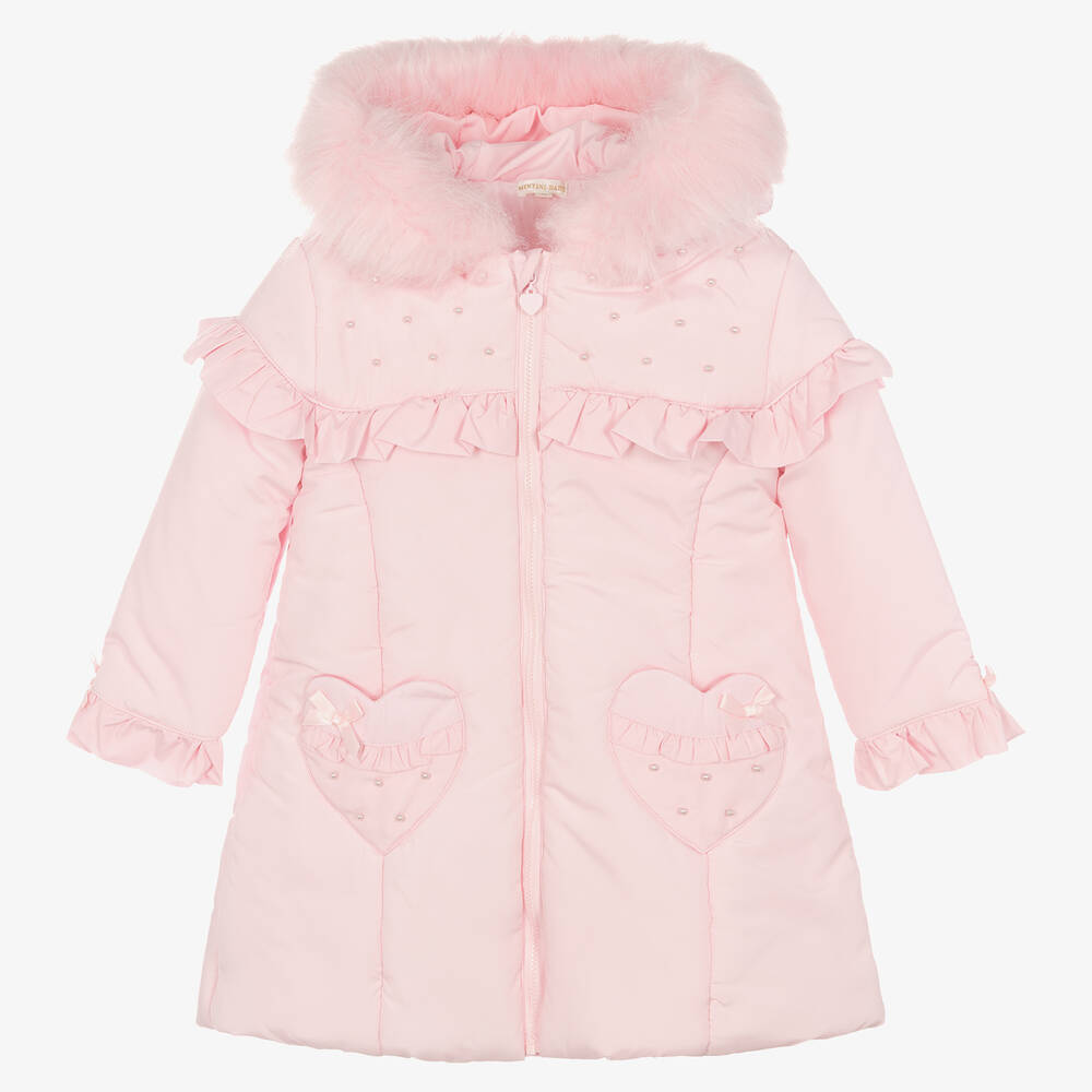 Mintini Baby - Girls Pink Padded Coat | Childrensalon