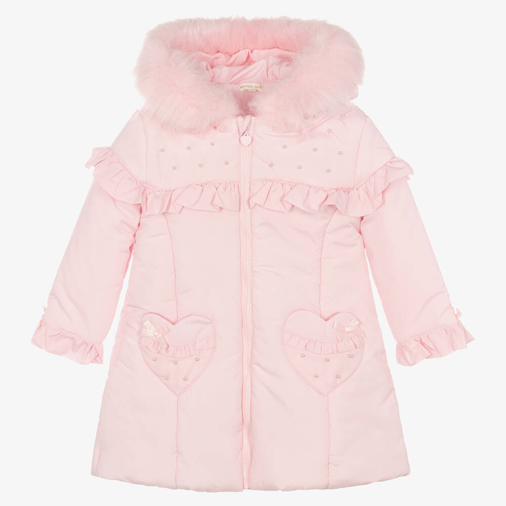 Mintini Baby Girls Pink Padded Coat Childrensalon Outlet