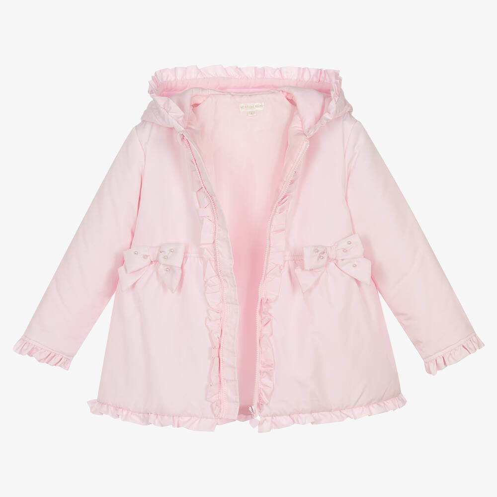 Mintini Baby Girls Pink Padded Hooded Coat Childrensalon Outlet