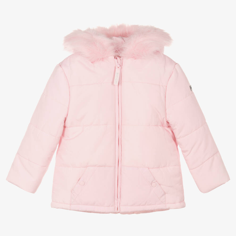 Mintini Baby - Girls Pink Padded Jacket | Childrensalon