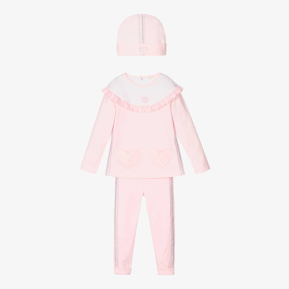 Mintini Baby - Girls Pink Top & Leggings Set | Childrensalon