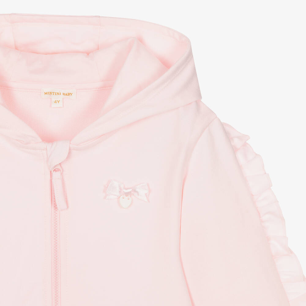 Mintini Baby-Girls Pink Zip-Up Hoodie | Childrensalon Outlet