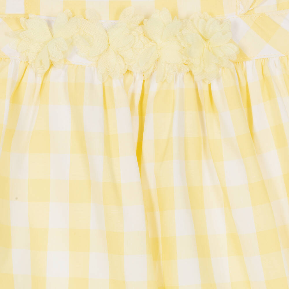 Mintini Baby-Girls  Yellow Cotton Gingham Dress | Childrensalon Outlet