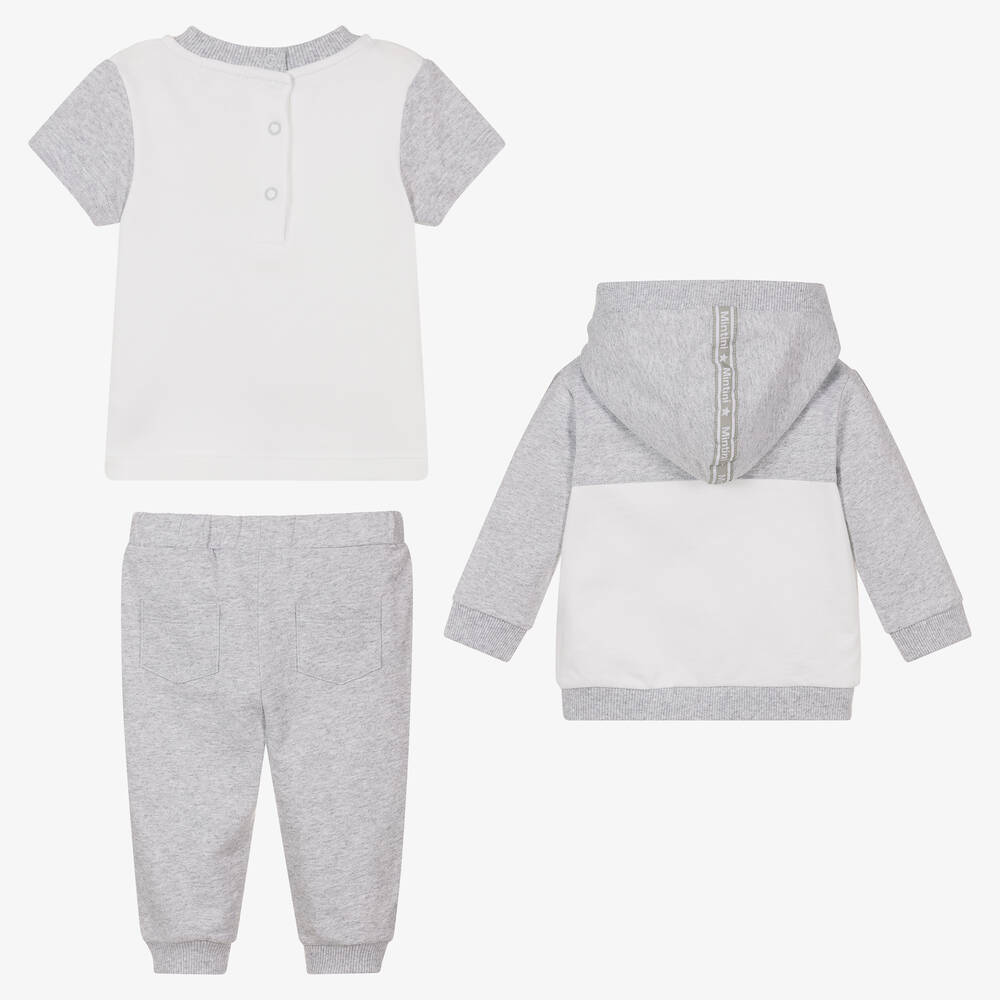 Mintini Baby Grey 3 Piece Baby Tracksuit Childrensalon Outlet
