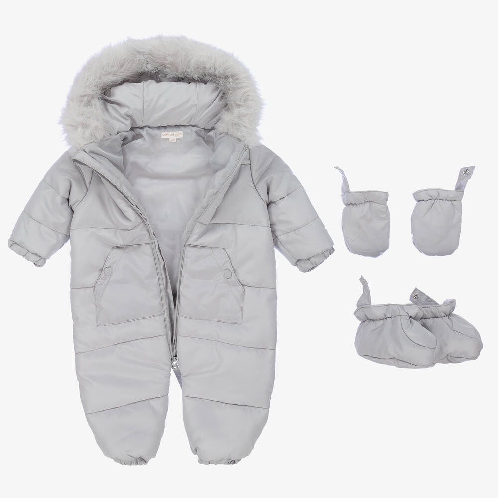 Grey baby snowsuit online