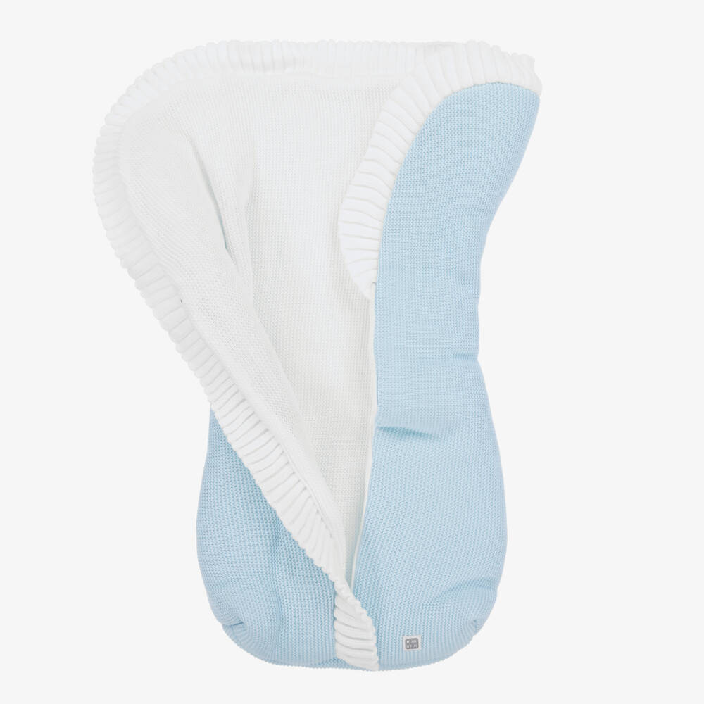 Minutus-Blue Knitted Baby Nest (75cm) | Childrensalon Outlet
