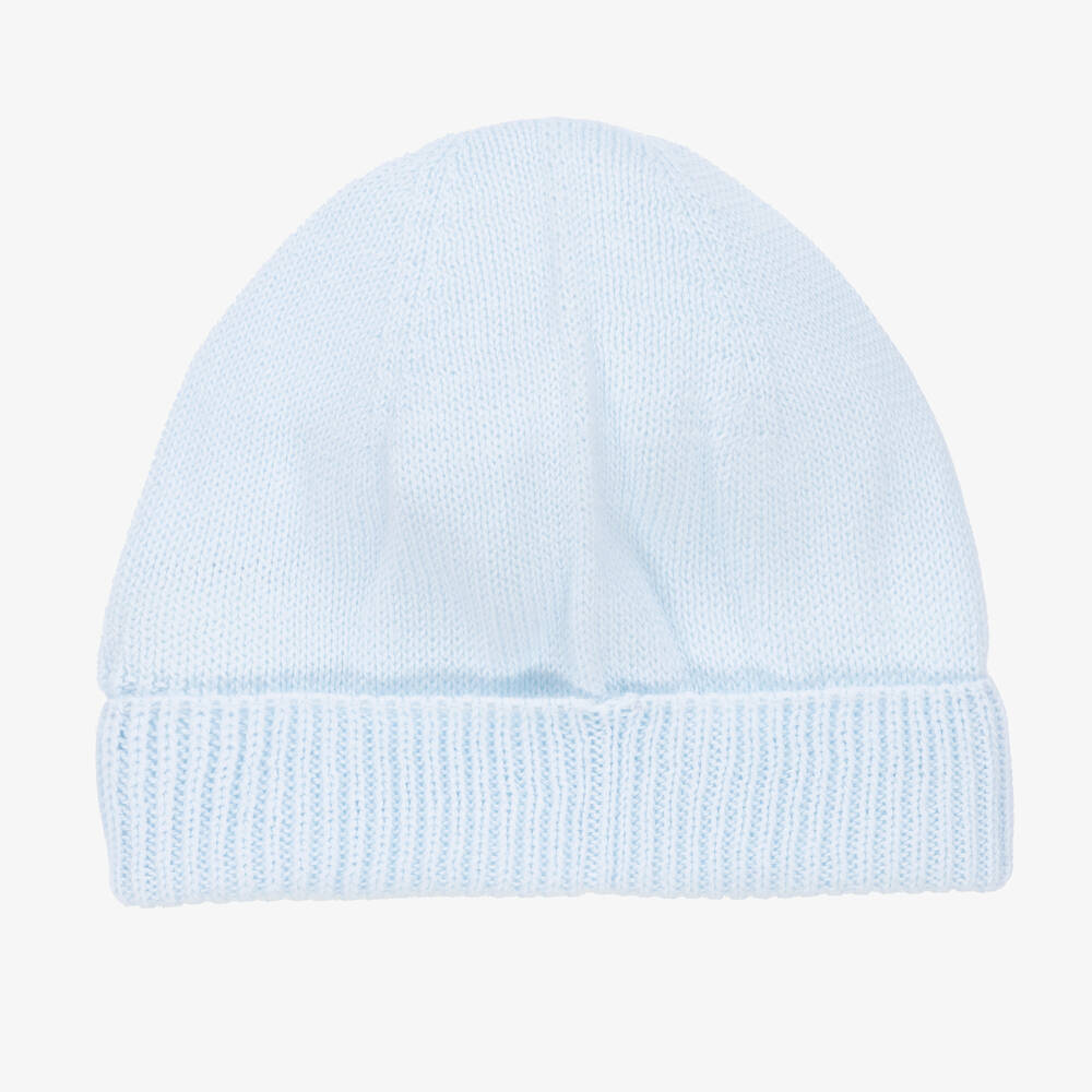 Minutus-Blue Knitted Cotton Baby Hat | Childrensalon Outlet