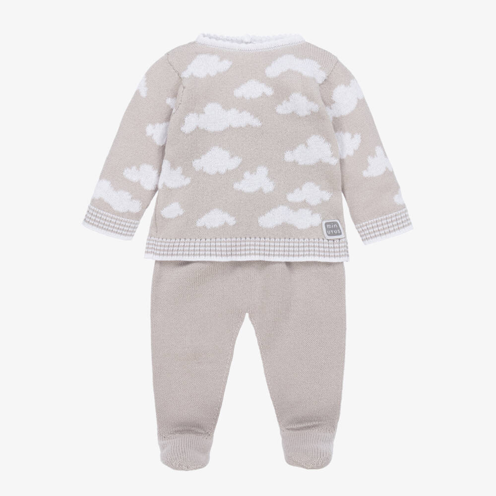 Minutus-Boys Grey Cloud Knit Set | Childrensalon Outlet