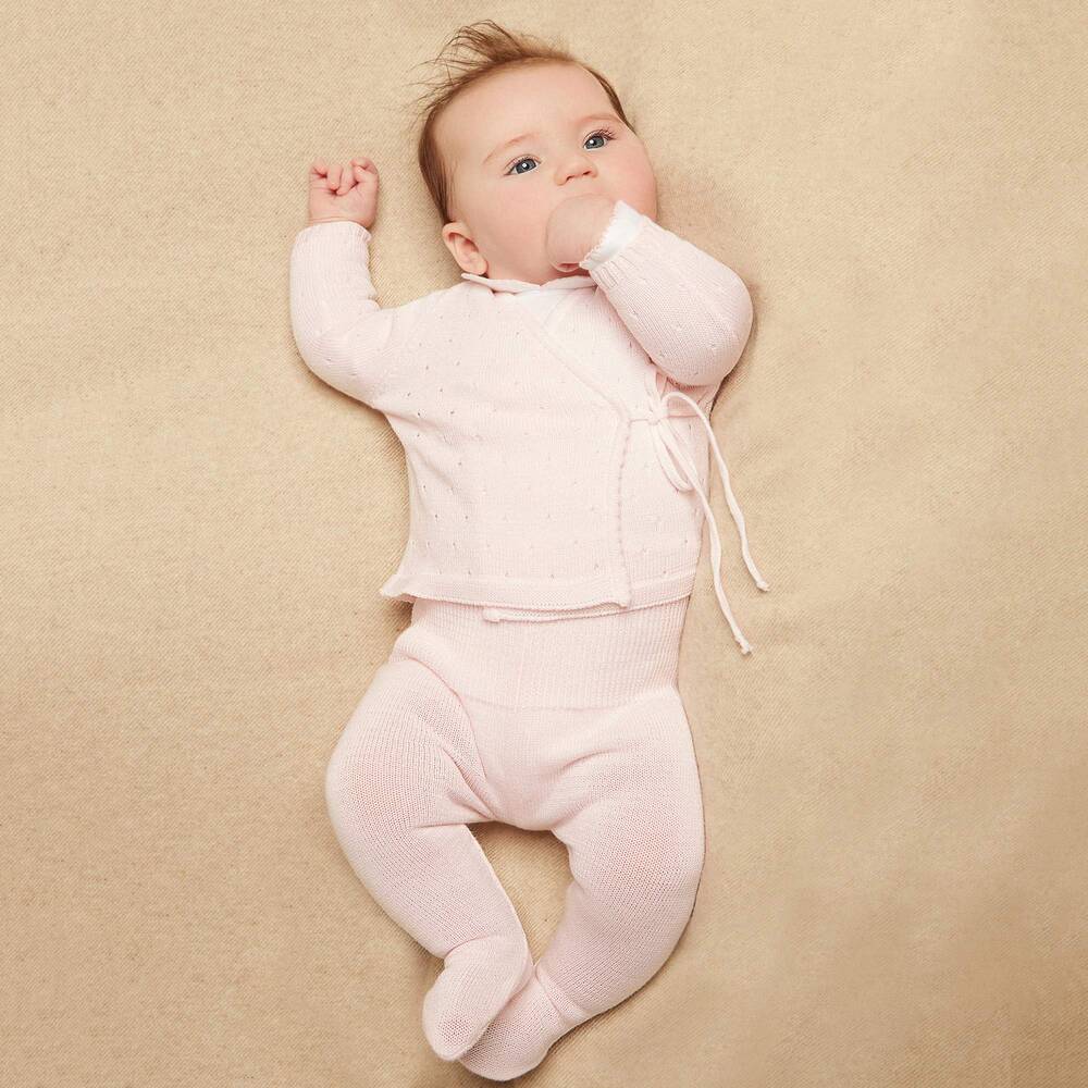 Minutus-Розовые штанишки из трикотажного хлопка для малышей | Childrensalon Outlet