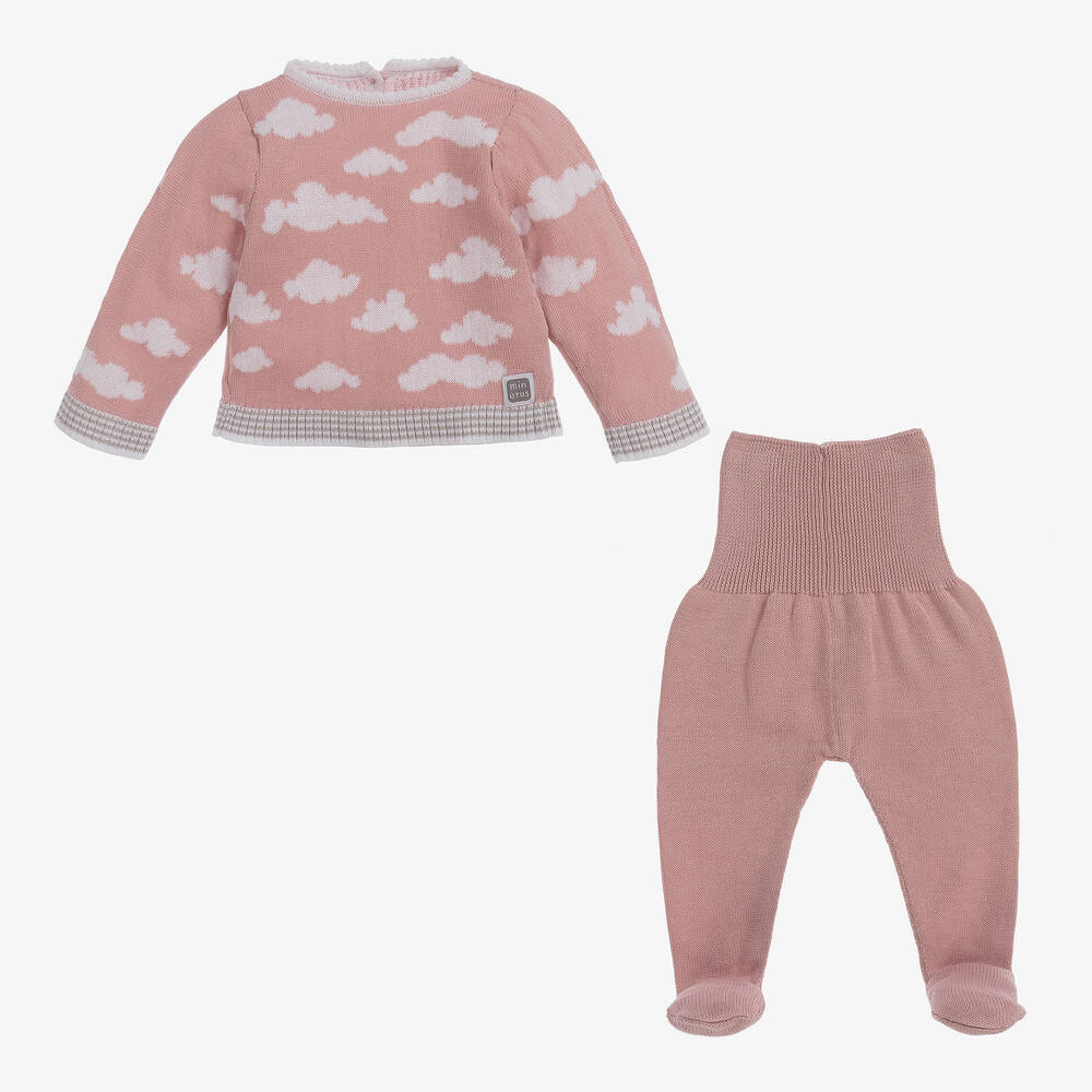 Minutus-Розовый трикотажный комбинезон из двух частей для девочек | Childrensalon Outlet