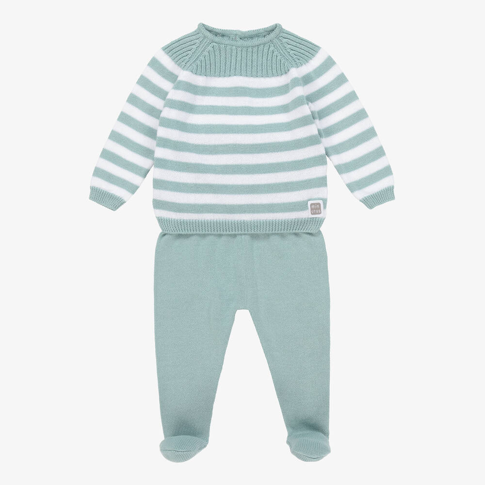 Minutus-Зеленый хлопковый комбинезон из двух частей | Childrensalon Outlet