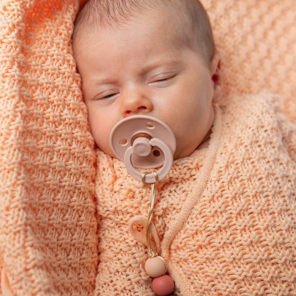 Minutus-Orange Knit Cotton Baby Nest (75cm) | Childrensalon Outlet
